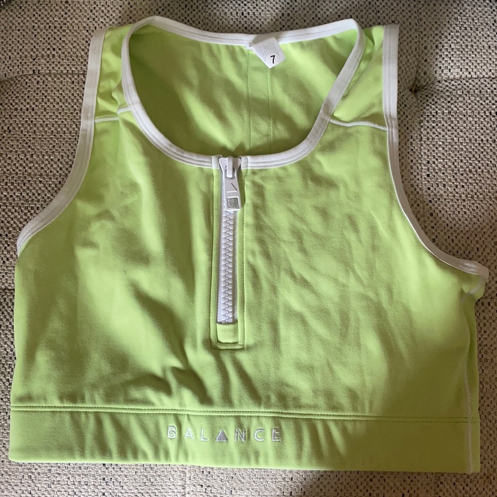 Balance zip up sports bra